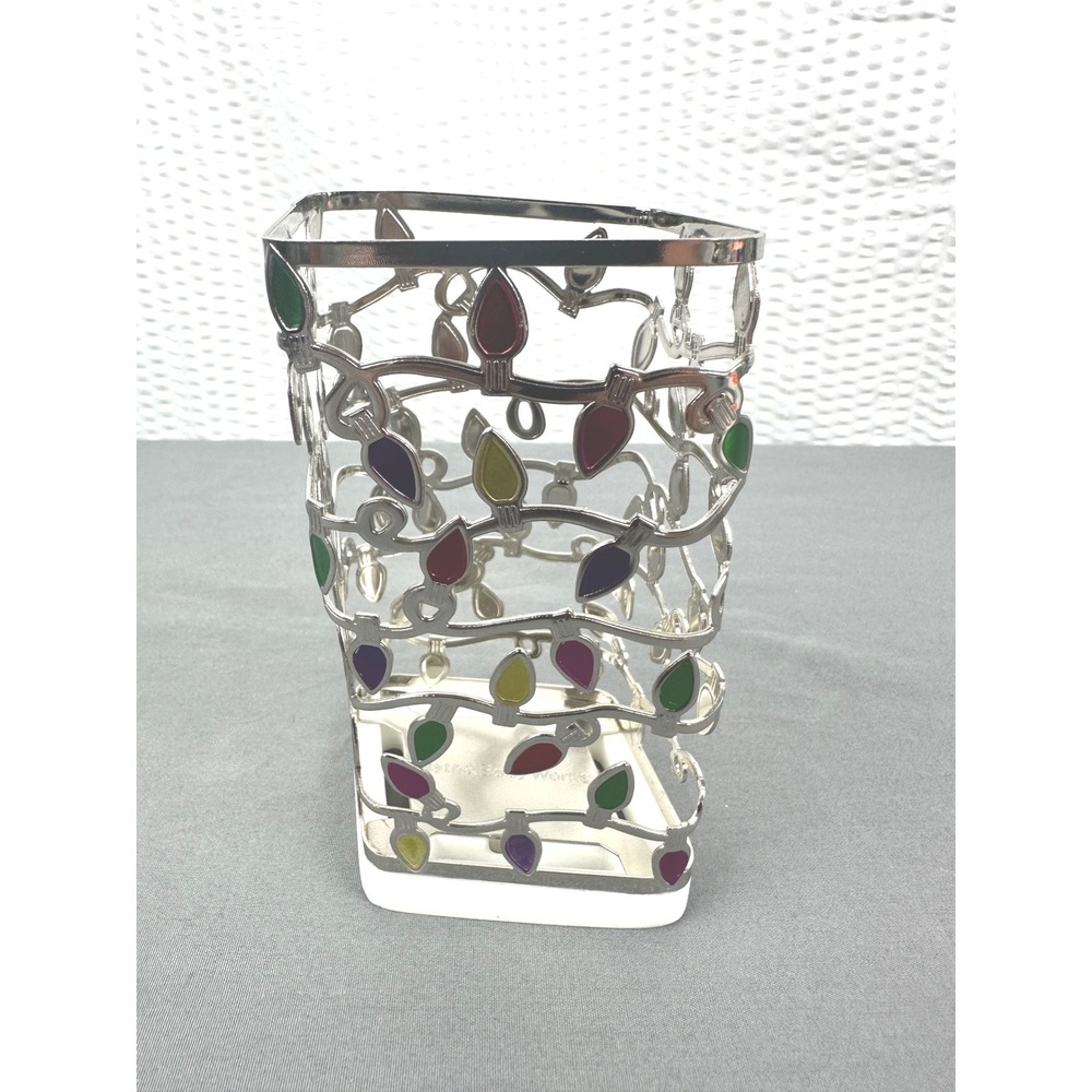 Bath & Body Works SOAP Sleeve Holder Holiday CHRISTMS LIGHTS purple, red, green